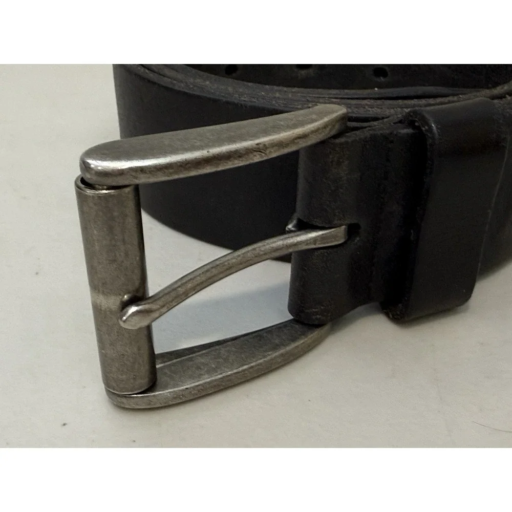 Fossil Vintage Men's Black Leather Belt Size 34